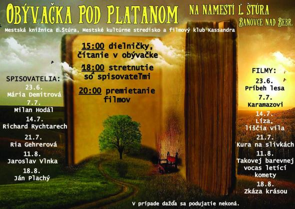 Obývačka pod platanom 2017 Obývačka pod platanom 2017