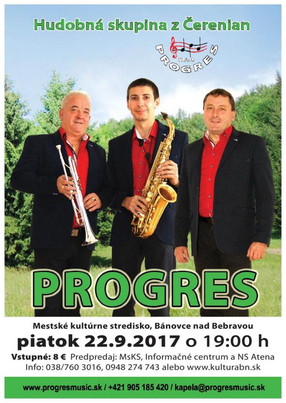 Koncert hudobnej skupiny PROGRES - 22.9.2017 Koncert hudobnej skupiny PROGRES - 22.9.2017