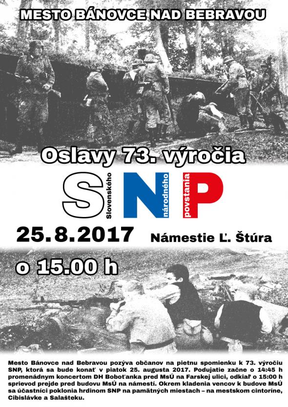 Oslavy 73. výročia SNP – 25. 8. 2017 Oslavy 73. výročia SNP – 25. 8. 2017