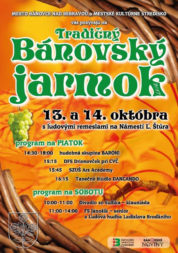 Tradičný Bánovský jarmok – 13. a 14.10.2017 Tradičný Bánovský jarmok – 13. a 14.10.2017