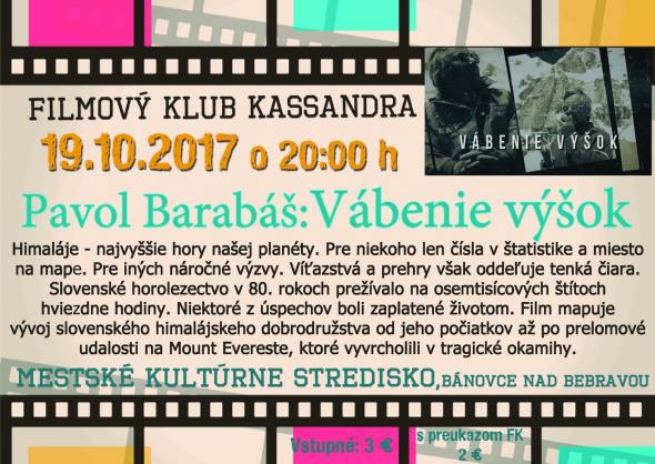 Pavol Barabáš: Vábenie výšok - 19.10.2017 Pavol Barabáš: Vábenie výšok - 19.10.2017