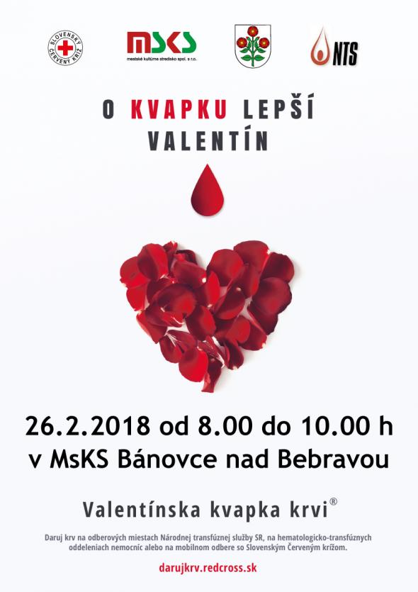 Valentínska kvapka krvi - 26.2.2018 Valentínska kvapka krvi - 26.2.2018