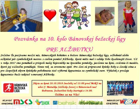 Plagat akcie Beh pre Alžbetku Plagat akcie Beh pre Alžbetku