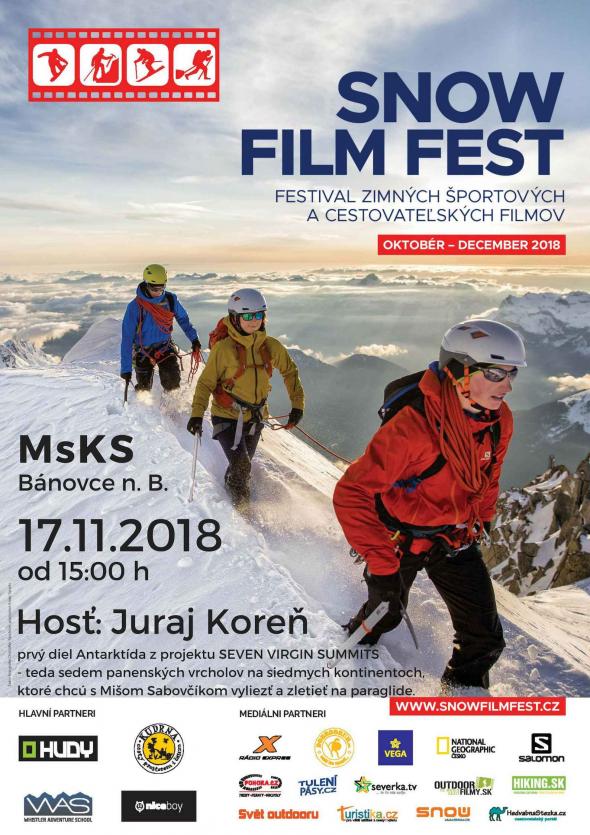 SNOW FILM FEST - 17. 11. 2018 SNOW FILM FEST - 17. 11. 2018