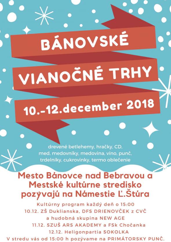 Bánovské vianočné trhy 2018 Bánovské vianočné trhy 2018