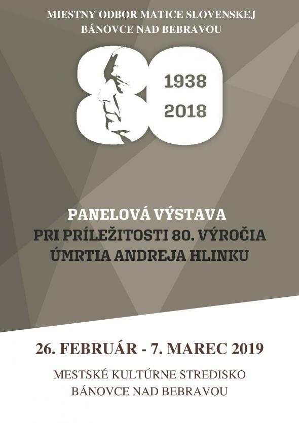 Výstava Andrej Hlinka - 80. výročie úmrtia Výstava Andrej Hlinka - 80. výročie úmrtia