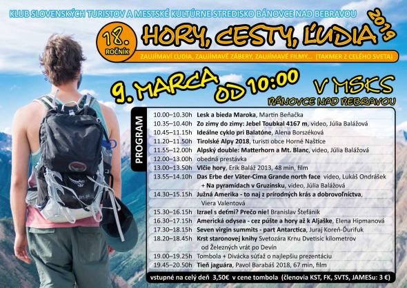 Hory, cesty, ľudia - 9. 3. 2019 Hory, cesty, ľudia - 9. 3. 2019