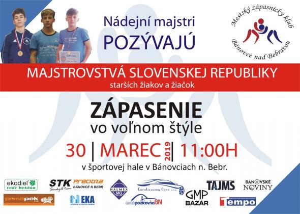 Majstrovstvá SR v zápasení starších žiakov a žiačok - 30. 3. 2019 Majstrovstvá SR v zápasení starších žiakov a žiačok - 30. 3. 2019