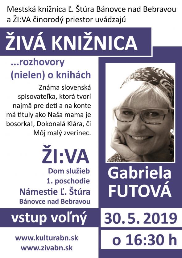 Živá knižnica s Gabrielou Futovou - 30. 5. 2019 Živá knižnica s Gabrielou Futovou - 30. 5. 2019