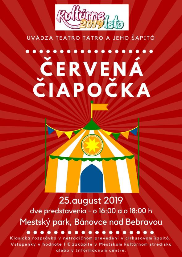Teatro Tatro a jeho šapitó – 25. 8. 2019 Teatro Tatro a jeho šapitó – 25. 8. 2019